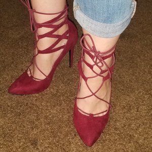 Charlotte Russe Burgundy Size 9 Stiletto 4.5" High
